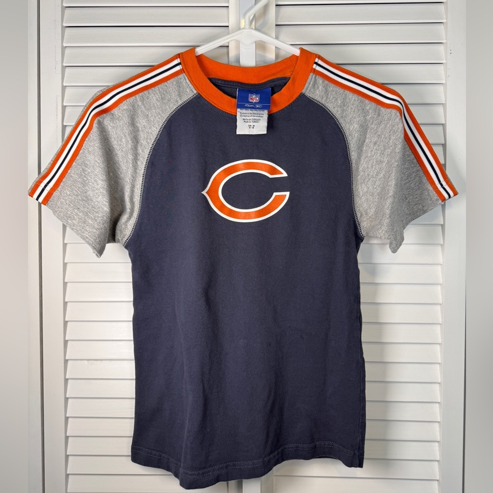NFL Chicago Bears Navy, Orange & Gray Raglan Tee